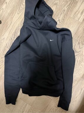 Nike Lab Black Pullover Hoodie with Mini Swoosh
